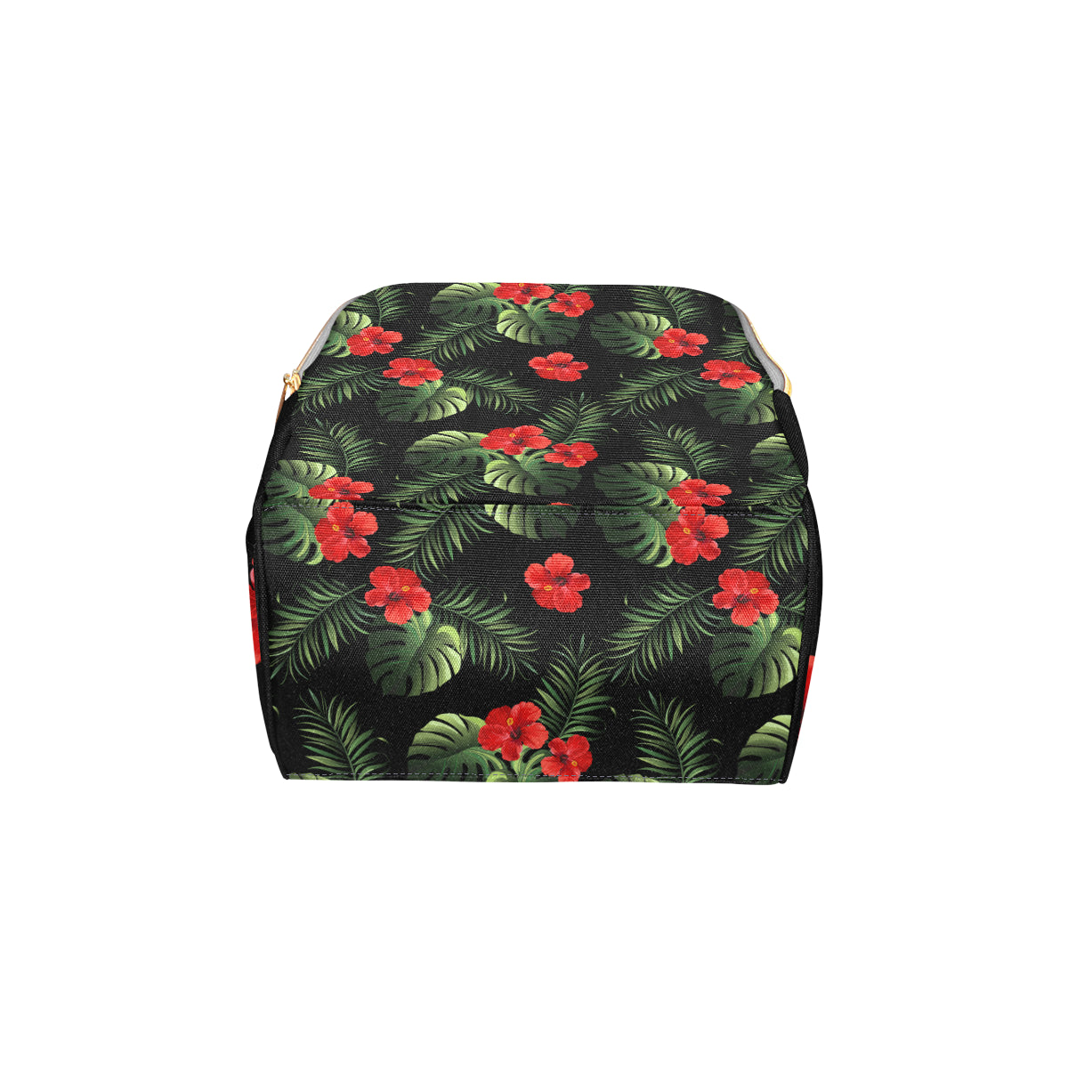 Red Hibiscus Tropical Diaper Bag Backpack