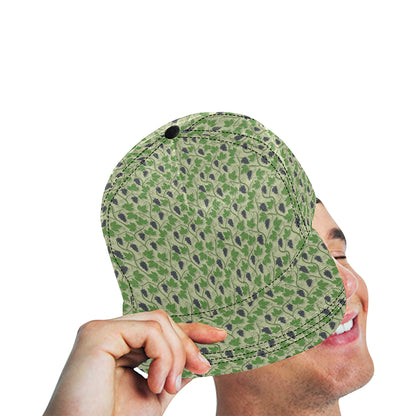 Wine Grape Thmed Print Snapback Cap