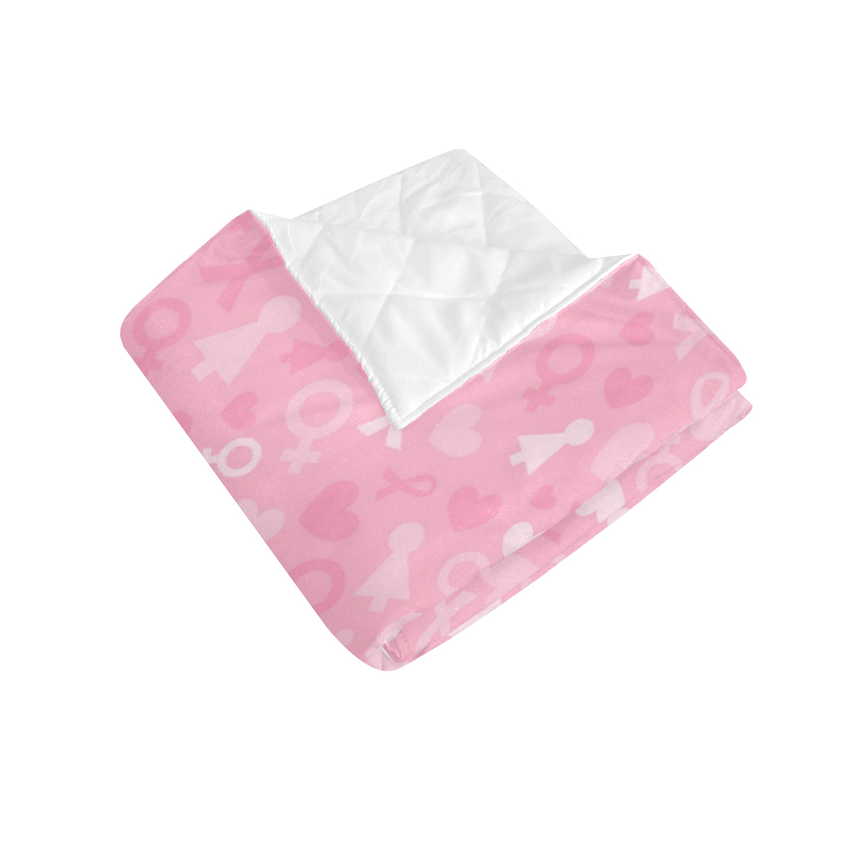 Breast cancer Pattern Print Design 01 Premium Quilt