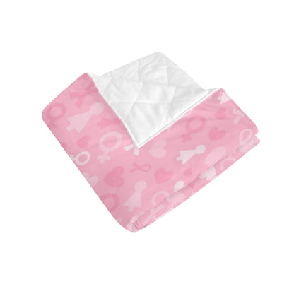 Breast cancer Pattern Print Design 01 Premium Quilt