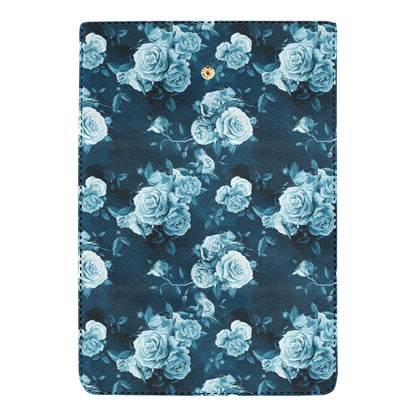 Rose Blue Pattern Print Design RO014 Women's Trifold Wallet