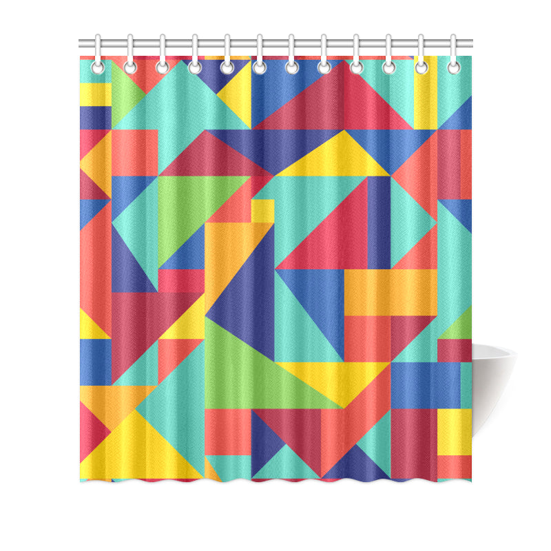 Mosaic Pattern Print Design 01 Shower Curtain