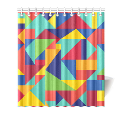 Mosaic Pattern Print Design 01 Shower Curtain
