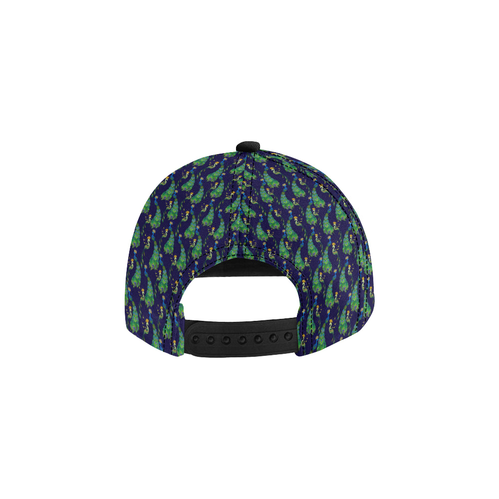 Peacock Art Design Print Snapback Cap