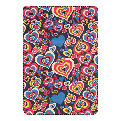 Heart Pattern Print Design HE08 Women's Trifold Wallet
