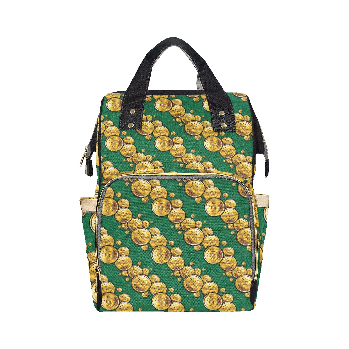 Bitcoin Pattern Print Design DO02 Diaper Bag Backpack