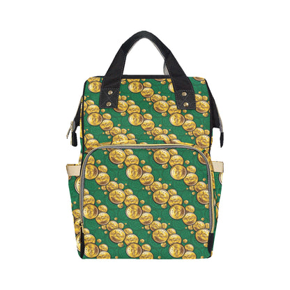 Bitcoin Pattern Print Design DO02 Diaper Bag Backpack