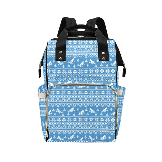 Ski Knit Pattern Print Design LKS302 Diaper Bag Backpack