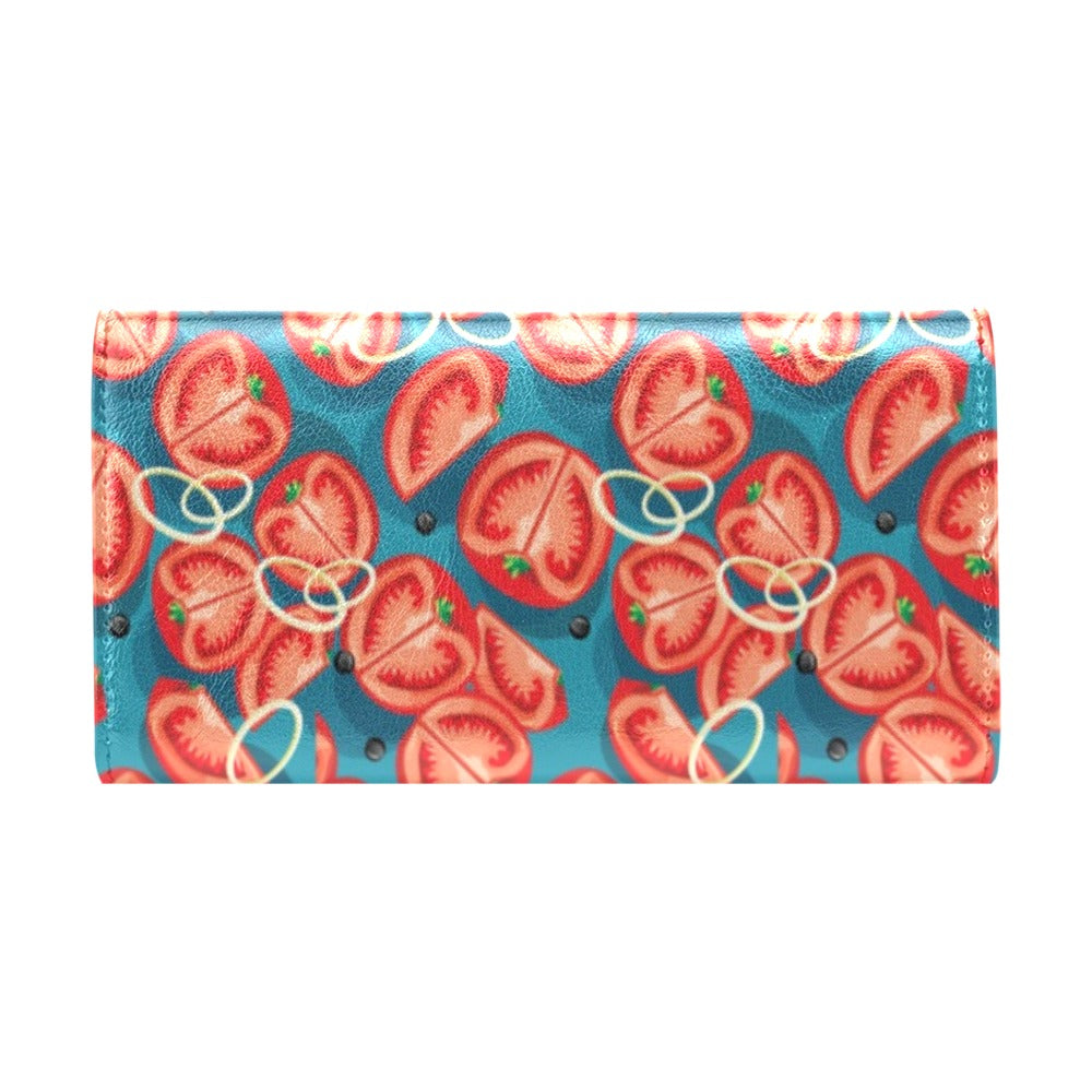 Tomato Print Design LKS301 Women's Trifold Wallet