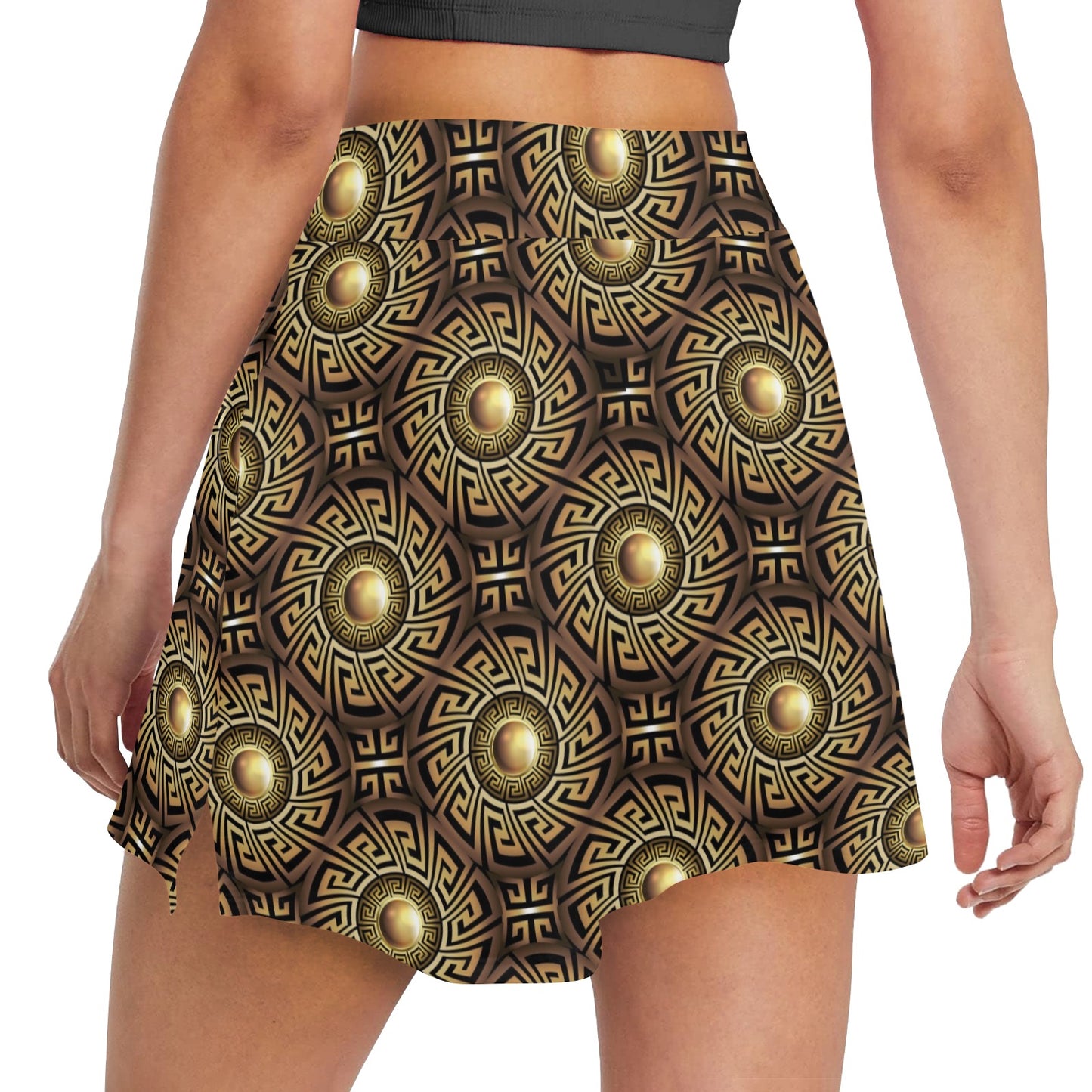 Ancient Greek Print Design LKS3012 17" Golf & Pickleball Skort with Pockets
