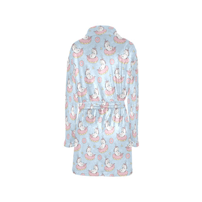 Unicorn Print Design LKS303 Women's Fleece Robe