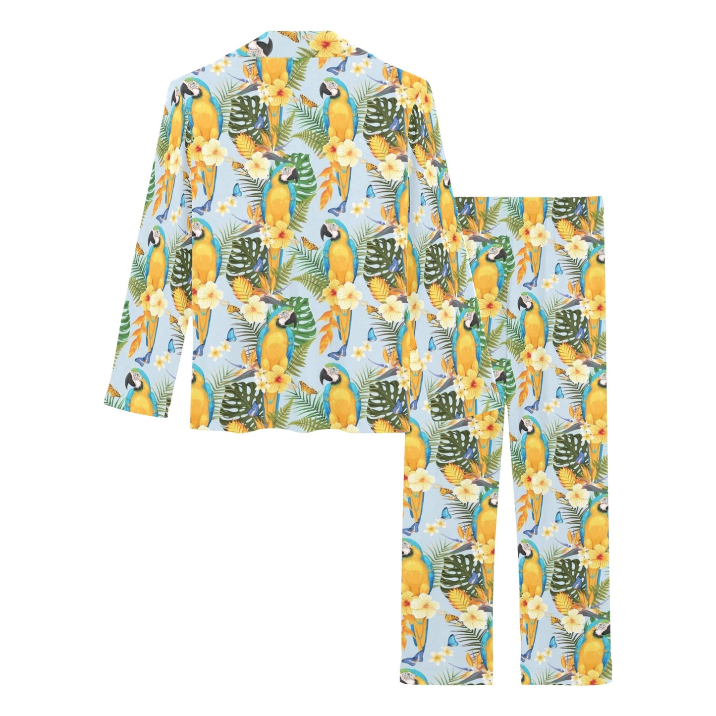 Parrot Pattern Print Design A04 Women's Long Pajama Set
