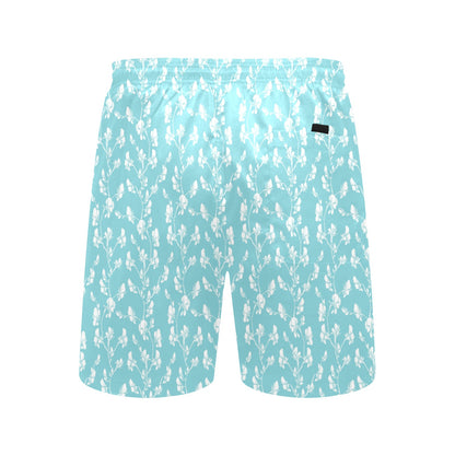 Sweet Pea Print Design LKS302 Men's Swim Trunks Beach Shorts