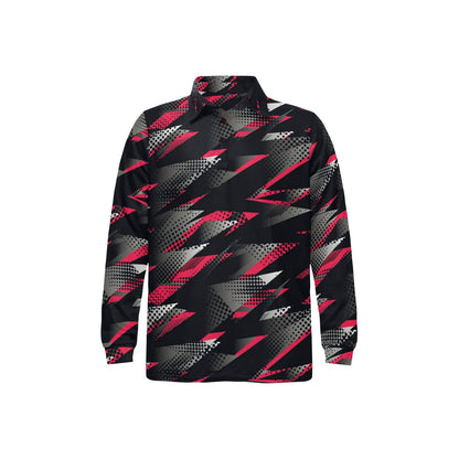 Racing Style Pattern Print Design A04 Long Sleeve Polo Shirt For Men's