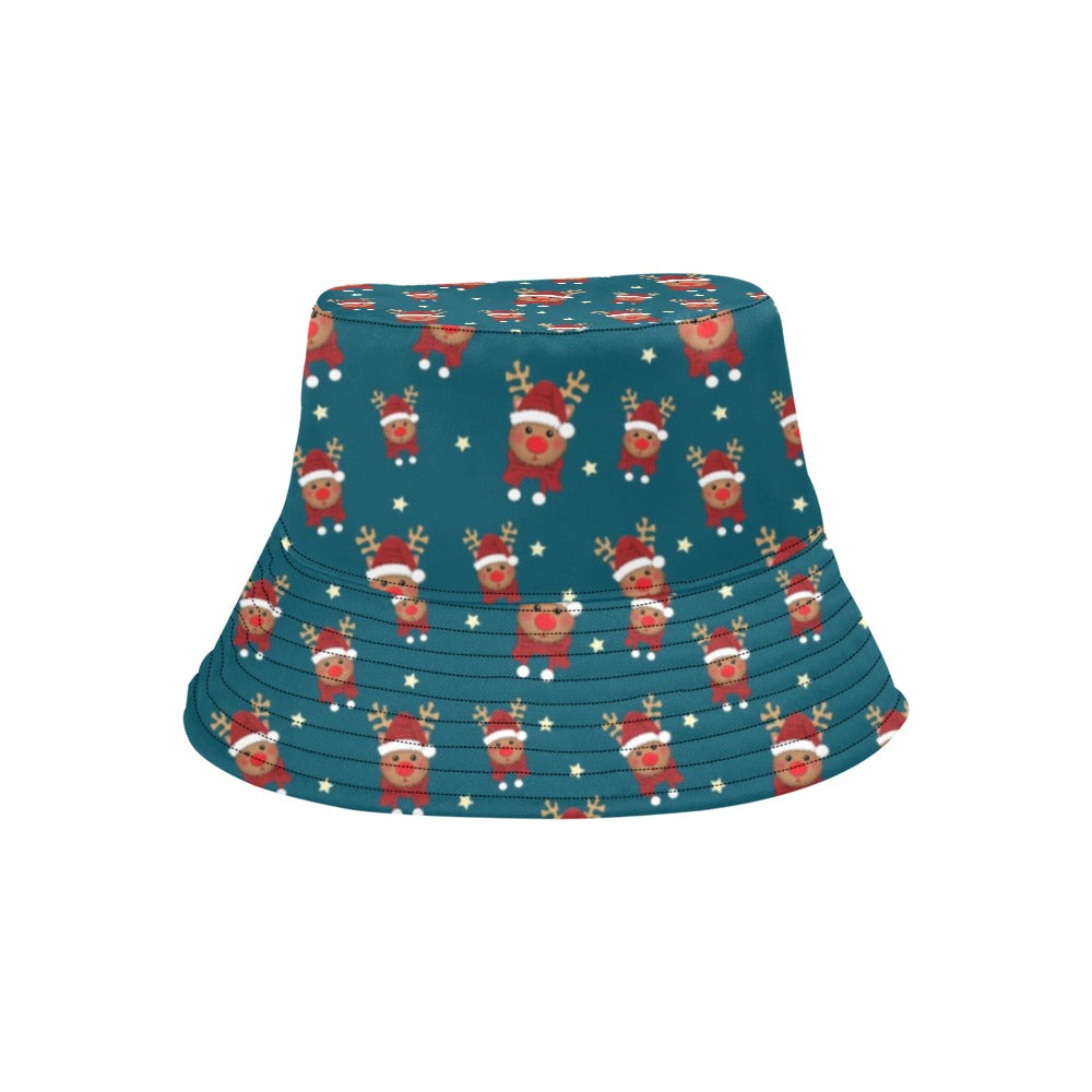 Reindeer Print Design LKS406 Unisex Bucket Hat