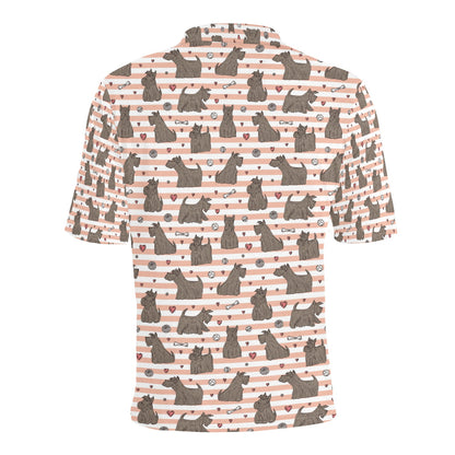 Scottish Terriers Print Design LKS3016 Men Polo Shirt