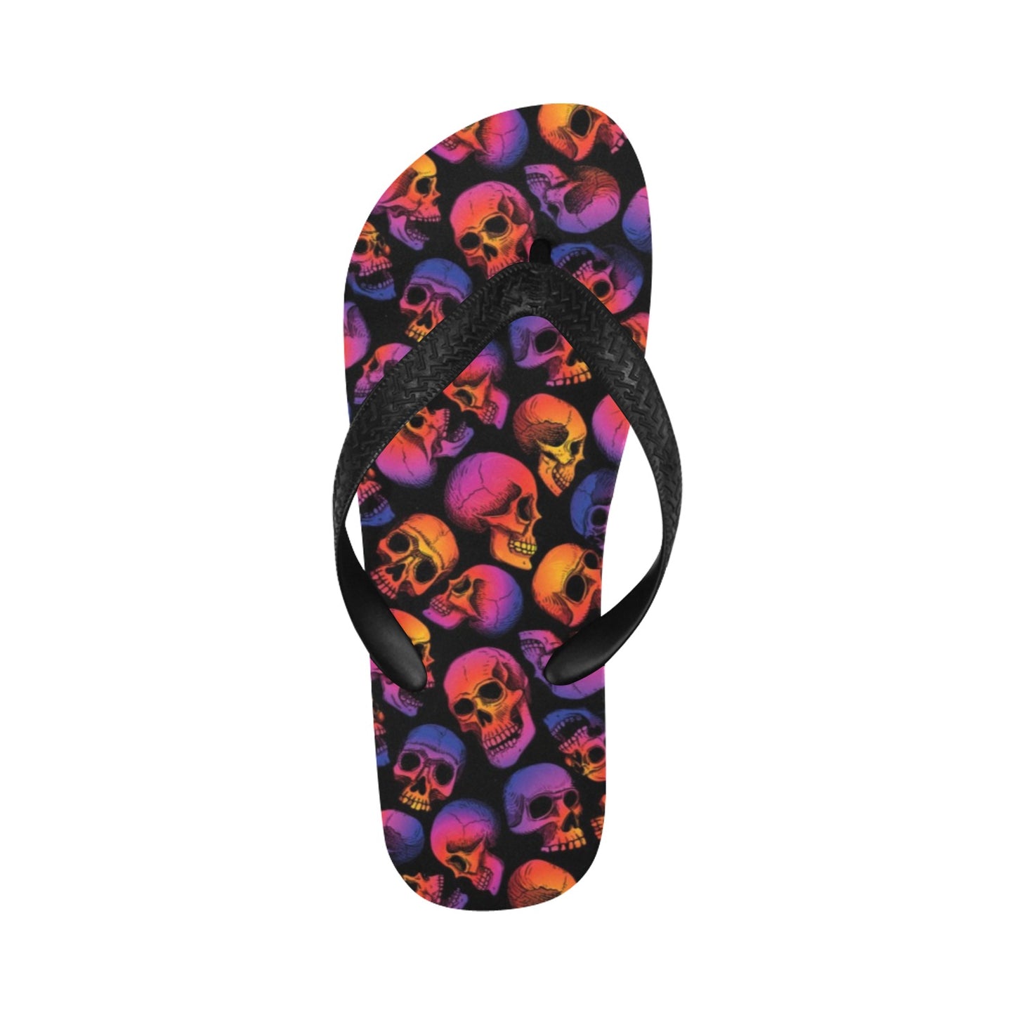 Skull Multicolor Print Design LKS3011 Flip Flops