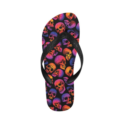 Skull Multicolor Print Design LKS3011 Flip Flops