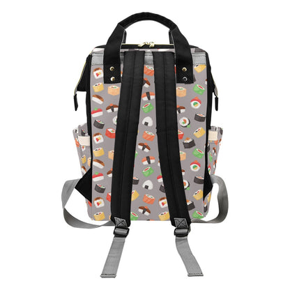 Sushi Print Design LKS307 Diaper Bag Backpack