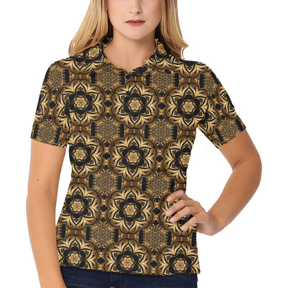 Celtic Pattern Print Design 07 Women's Polo Shirt