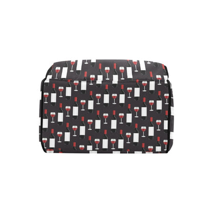 Wine Print Design LKS309 Diaper Bag Backpack