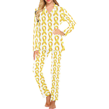 Bone cancer Pattern Print Design 02 Women's Long Pajama Set