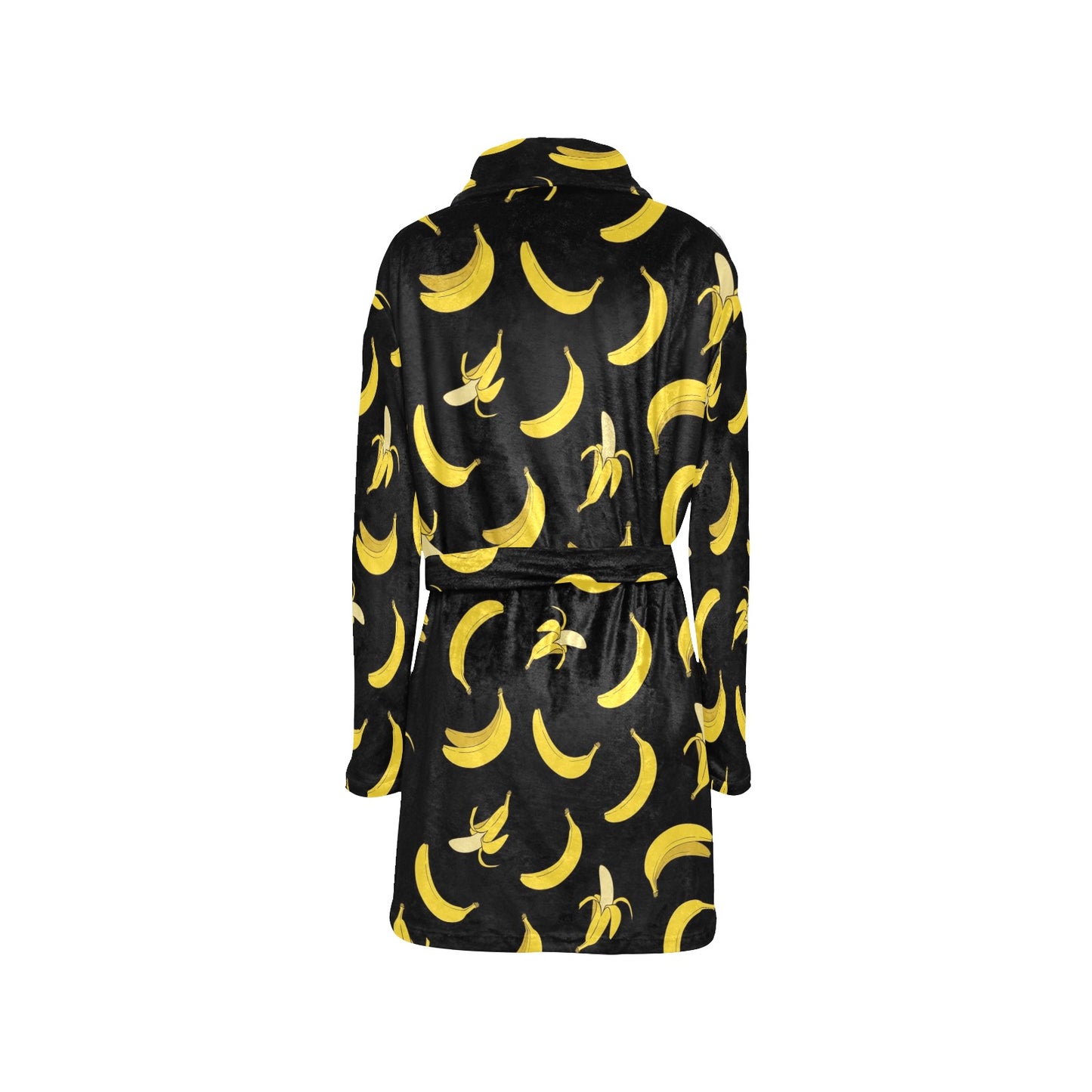 Banana Pattern Print Design BA05 Women's Fleece Robe