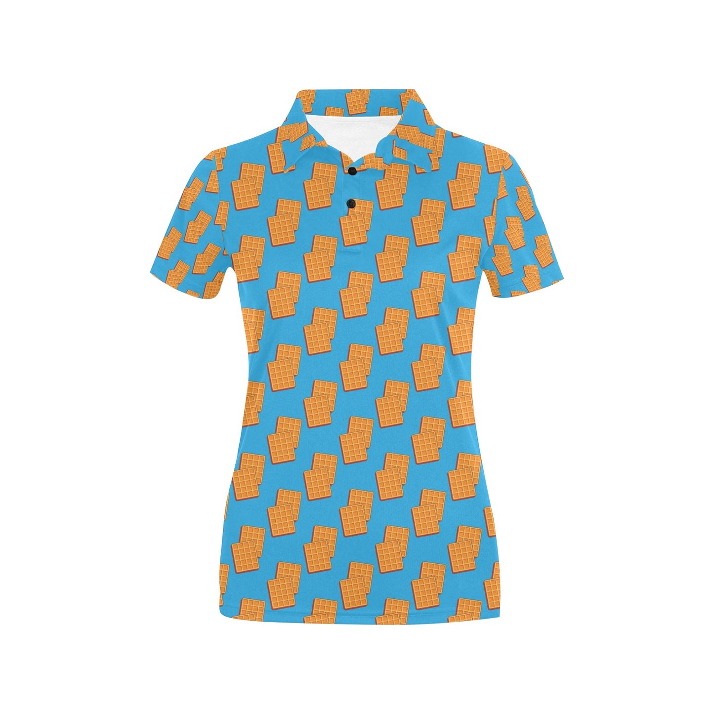 Waffle Print Design LKS304 Women's Polo Shirt