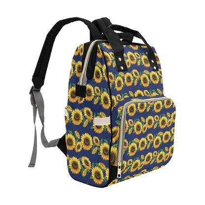 Sunflower Print Design LKS307 Diaper Bag Backpack