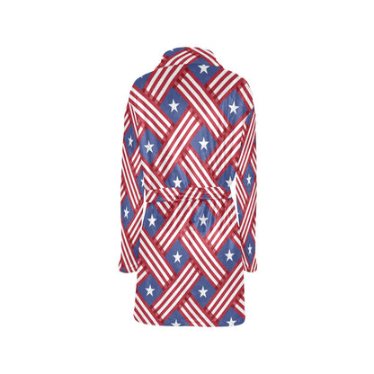 American flag Pattern Women's Fleece Robe