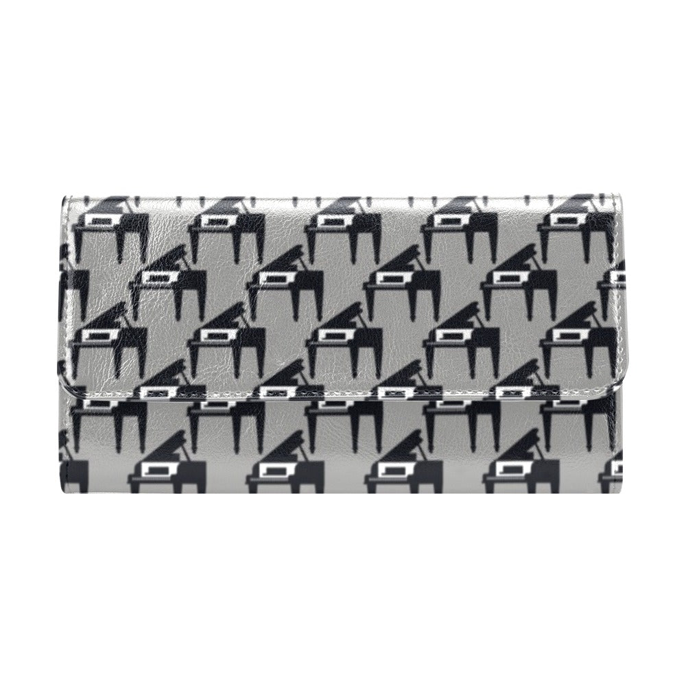 Piano Print Design LKS404 Women's Trifold Wallet