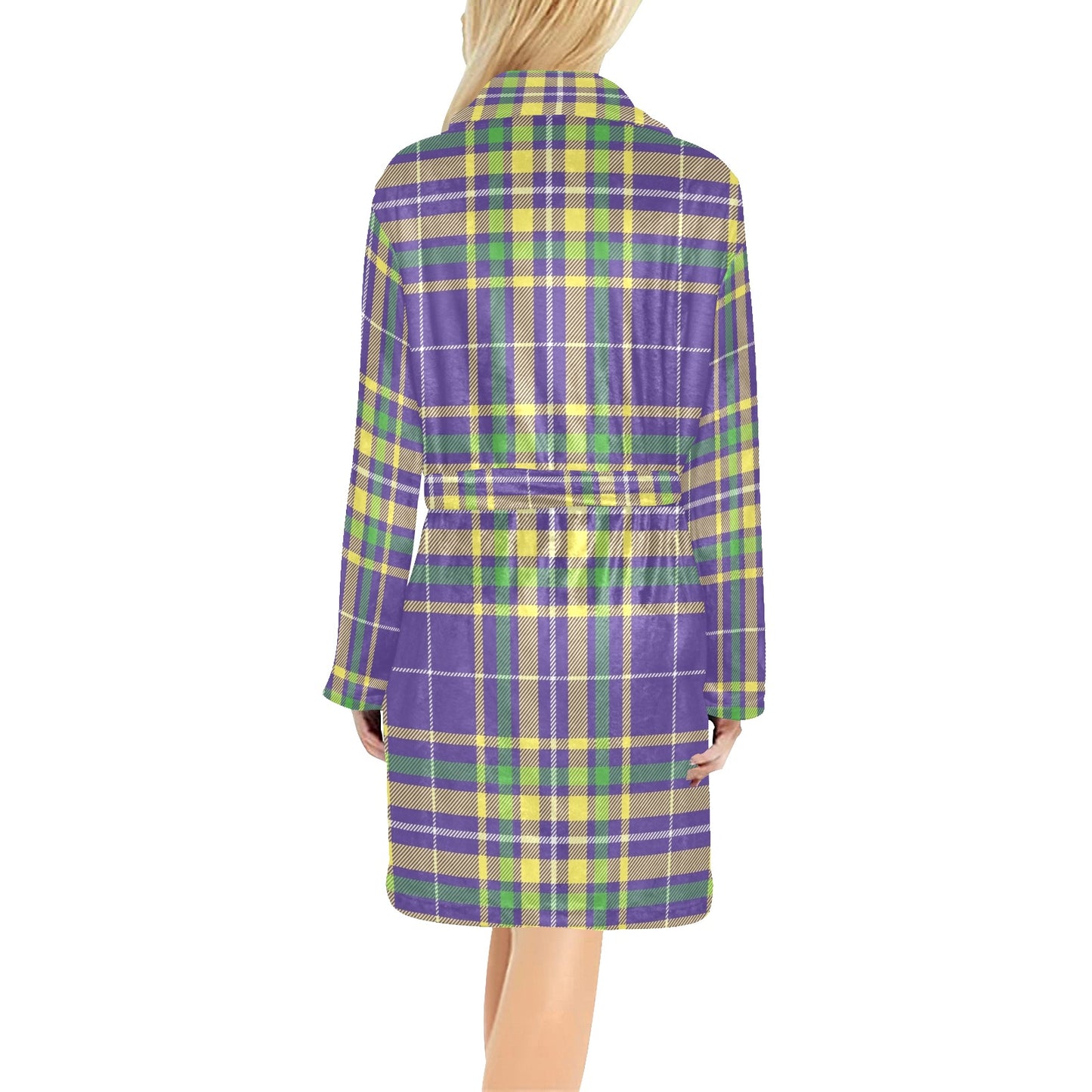 Mardi Gras Pattern Print Design 010 Women's Fleece Robe