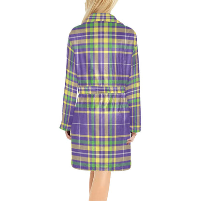 Mardi Gras Pattern Print Design 010 Women's Fleece Robe