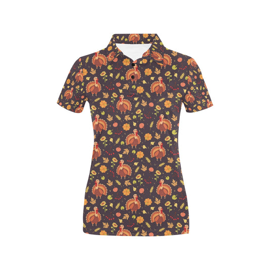 Thanksgiving Print Design LKS305 Women's Polo Shirt