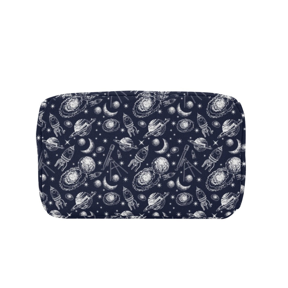 Space Rocket Print Design LKS301 Insulated Lunch Bag