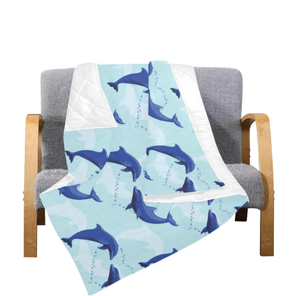 Dolphin Heart Pattern Premium Quilt