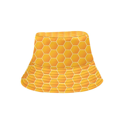Honey Bee Honeycomb Print Design LKS3011 Unisex Bucket Hat