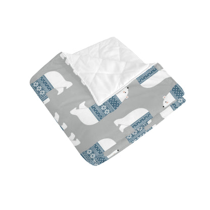 Polar Bear Pattern Print Design A03 Premium Quilt