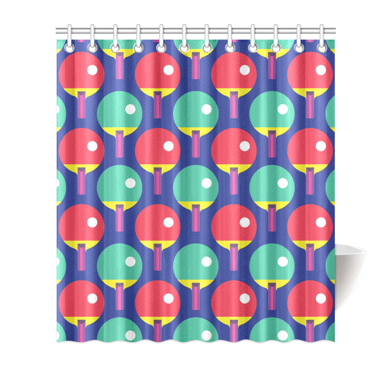 Ping Pong Pattern Print Design A03 Shower Curtain