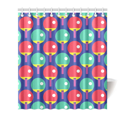 Ping Pong Pattern Print Design A03 Shower Curtain