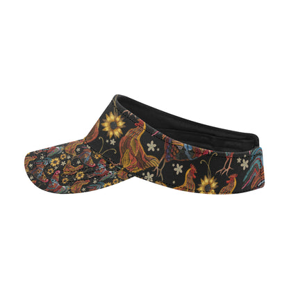 Chicken Embroidery Style Unisex Sun Visor