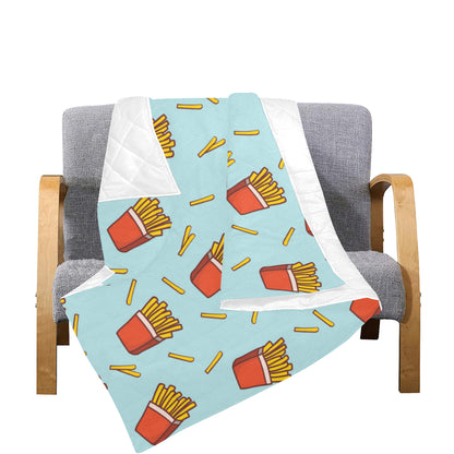 French Fried Pattern Print Design 02 Premium Quilt
