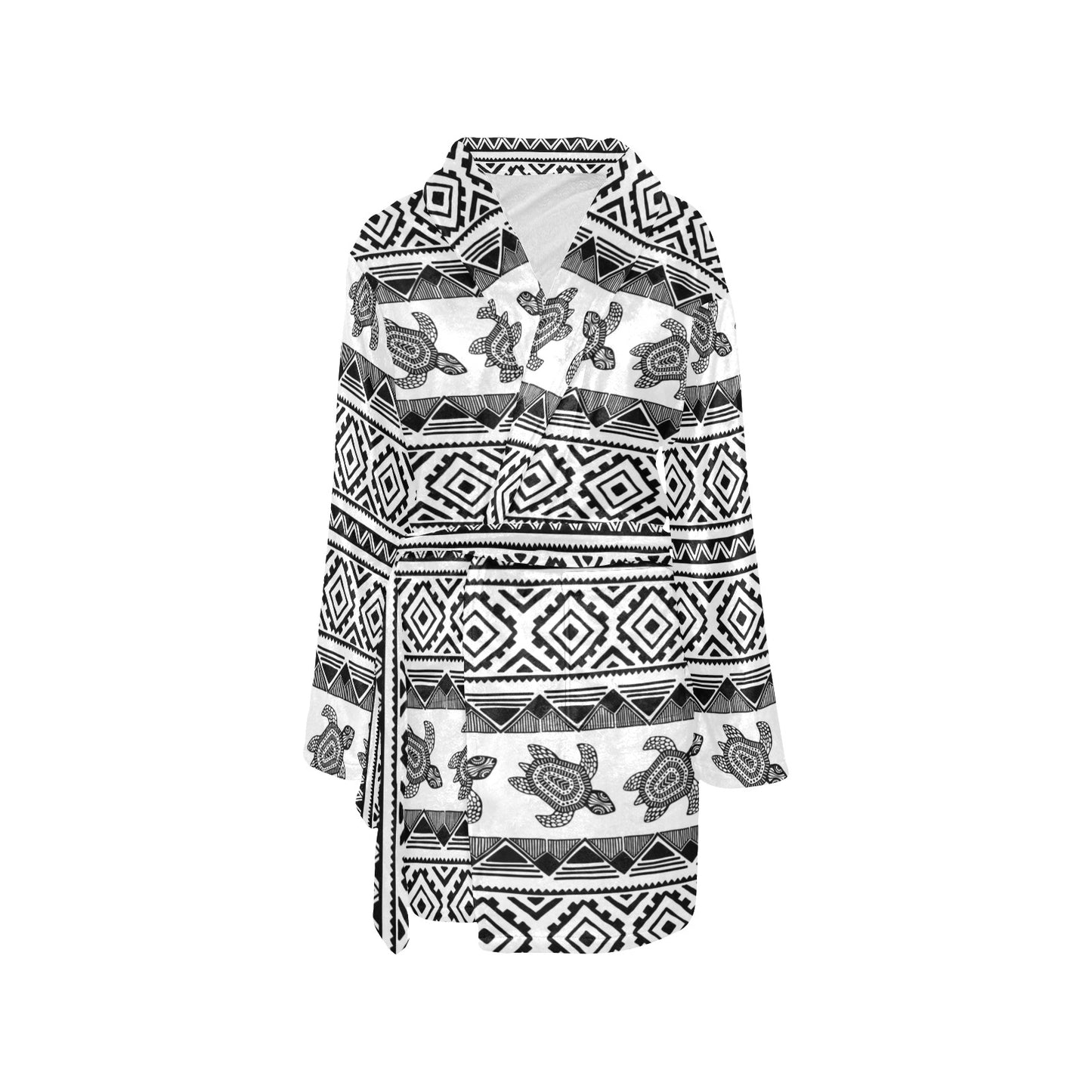 Sea Turtle Tribal Aztec Women's Fleece Robe
