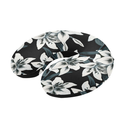 Lily Pattern Print Design 03 U-Shaped Travel Neck Pillow
