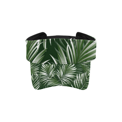 White Green Tropical Palm Leaves Unisex Sun Visor