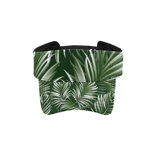 White Green Tropical Palm Leaves Unisex Sun Visor