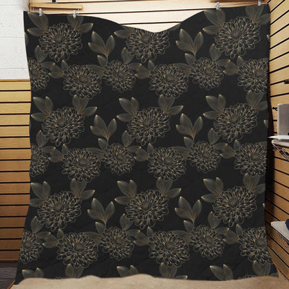 Dahlia Pattern Print Design DH04 Premium Quilt