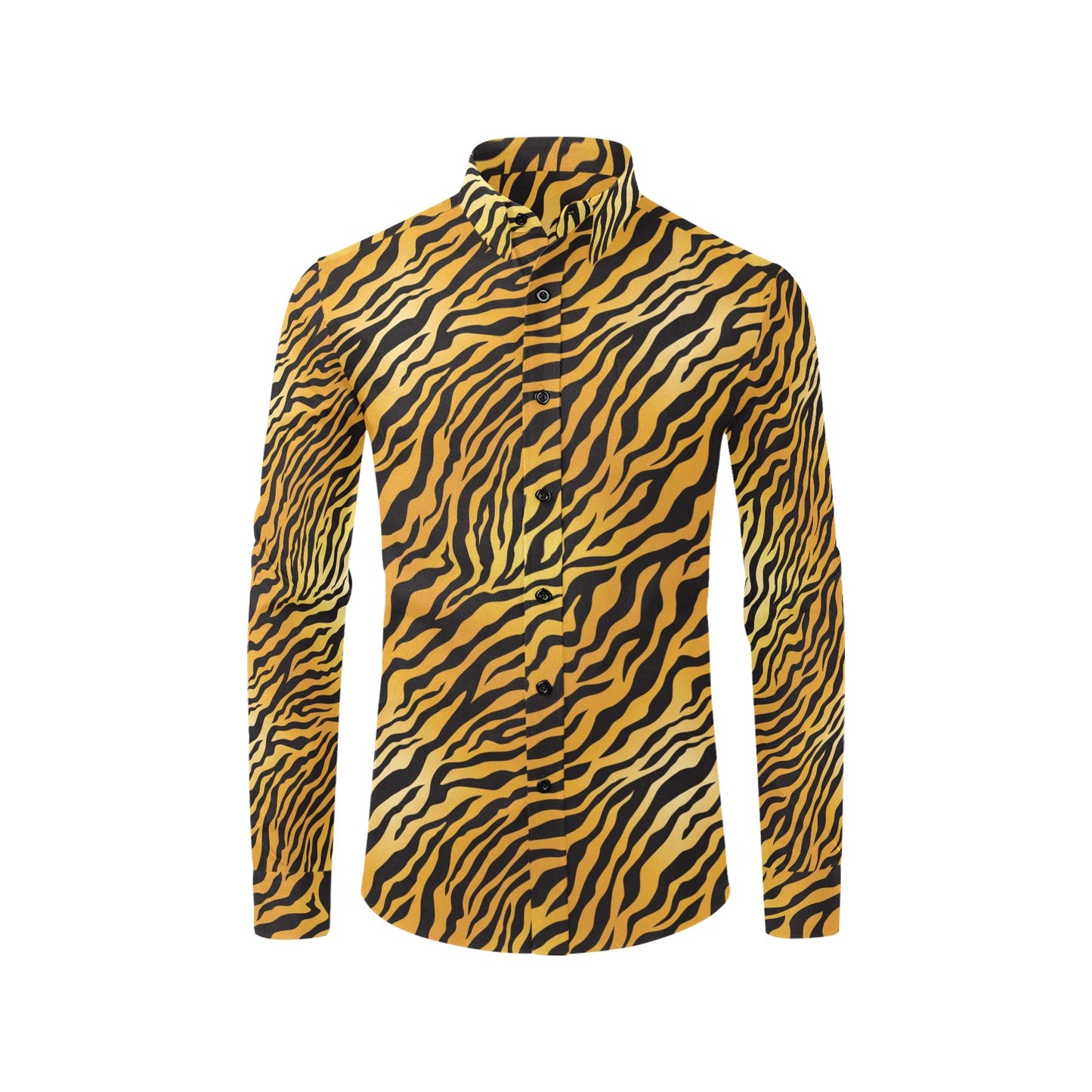 Tiger Print Design LKS302 Men's Long Sleeve Dress Shirt