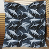 Shark Print Pattern Premium Quilt
