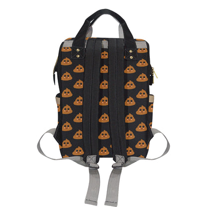 Poop Emoji Pattern Print Design A01 Diaper Bag Backpack